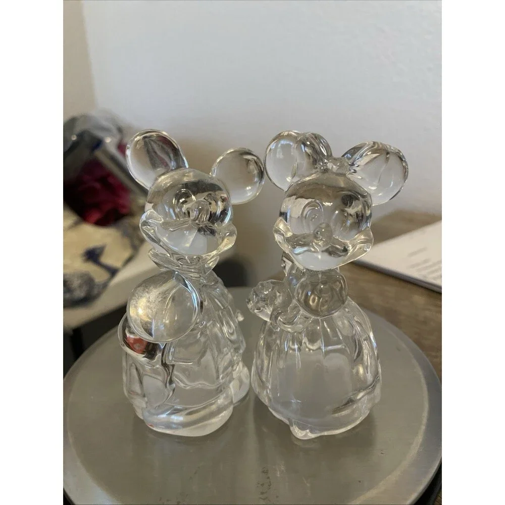 Lenox Crystal Mickey Minnie Mouse Figurines Disney Full Lead Crystal Germany Set